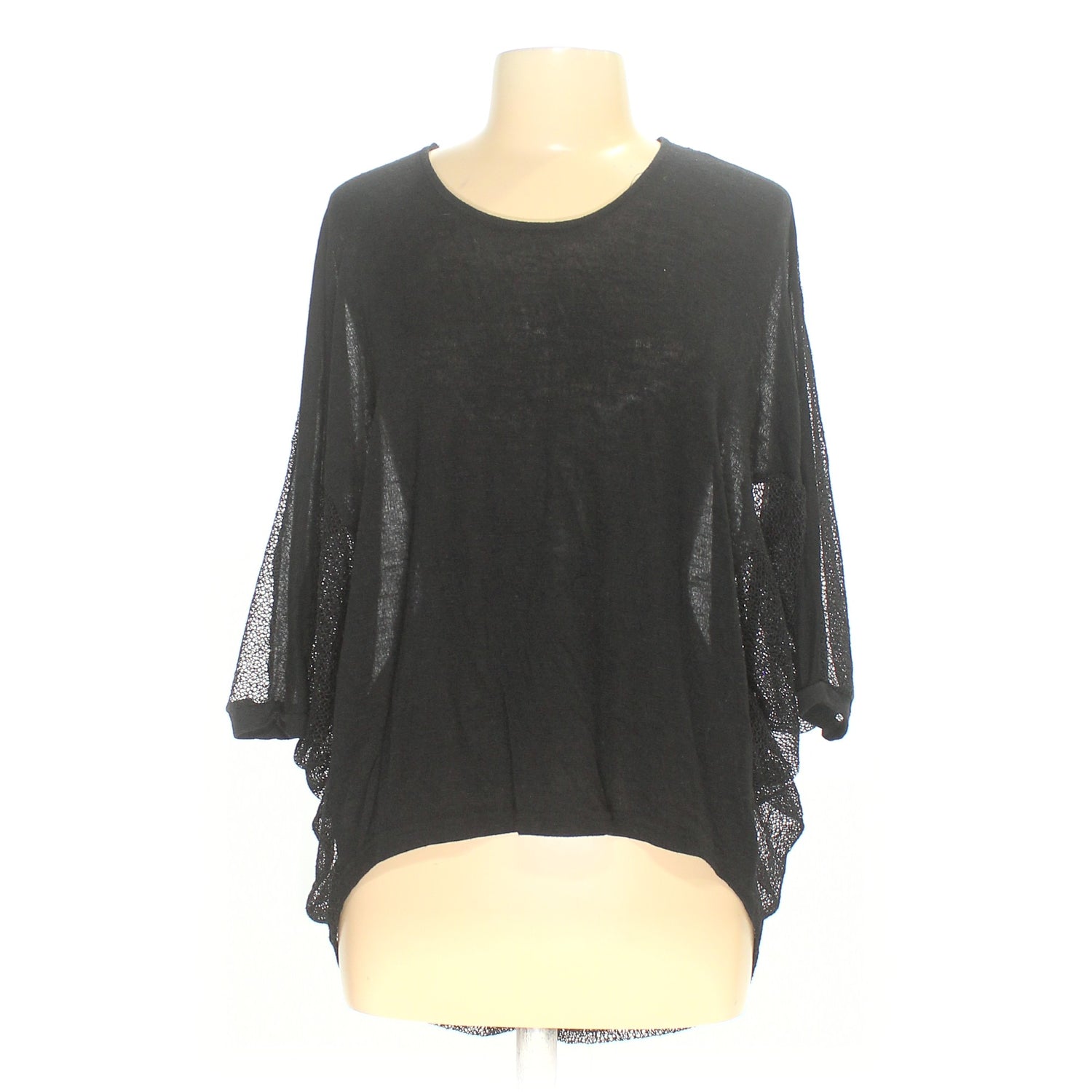 Rumor Black Womens Blouse Sz S