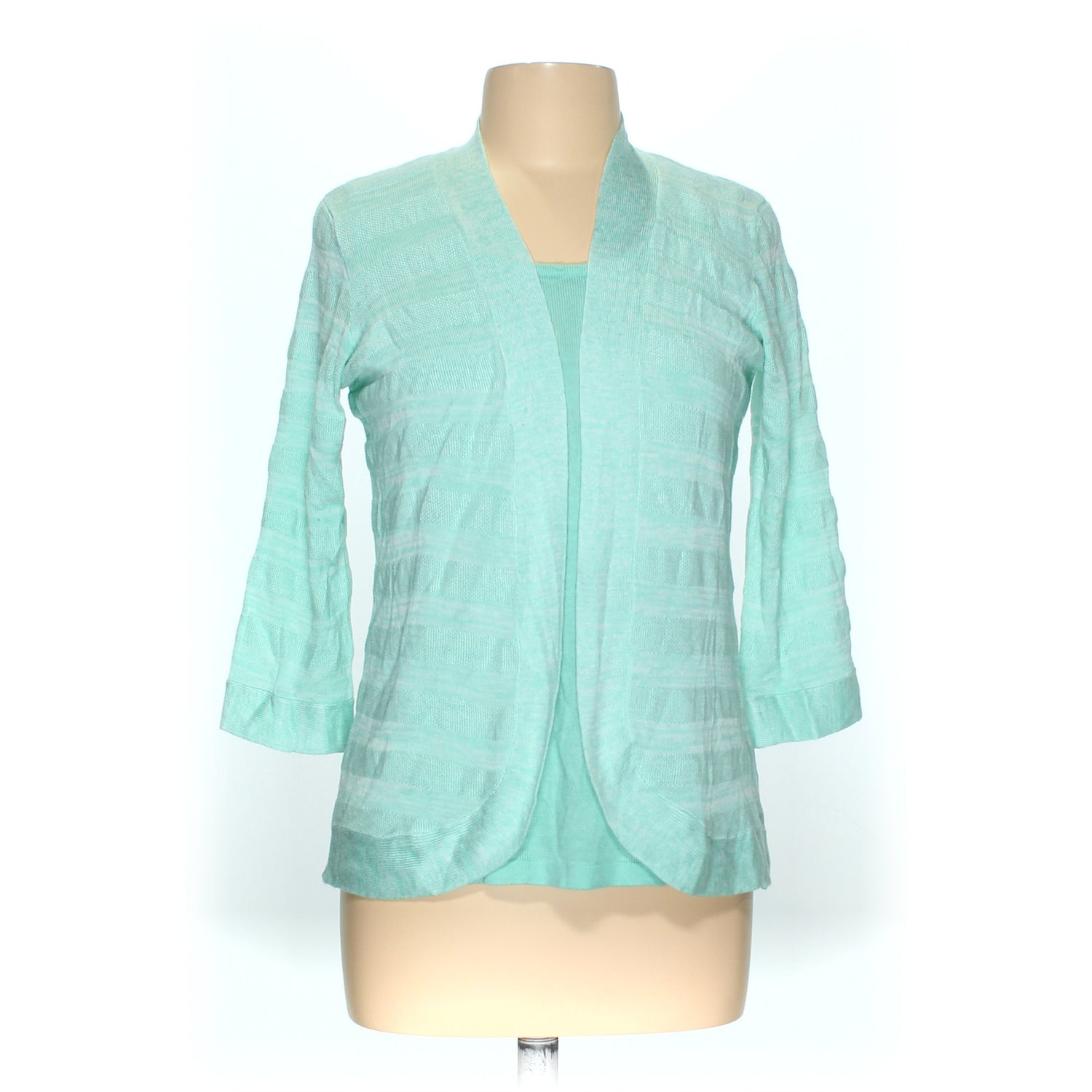 Sag Harbor Turquoise Womens Cardigan Sz M