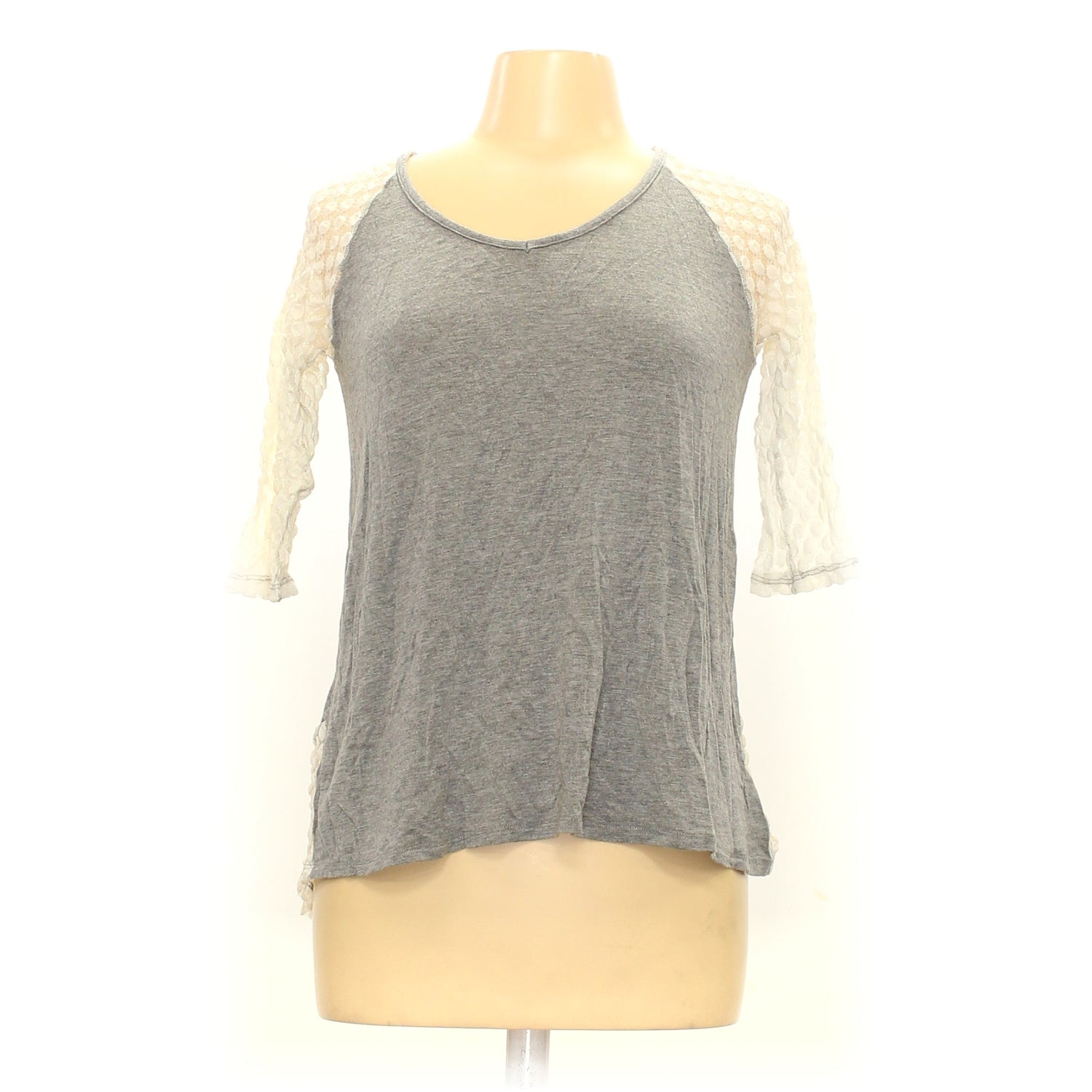 Loveapella Beige Womens Raglan Shirt Sz M