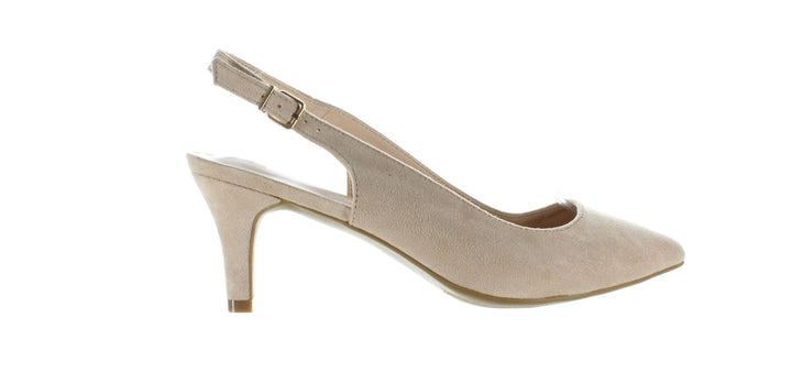 Vostey Beige Womens Slingback Sz 8.5