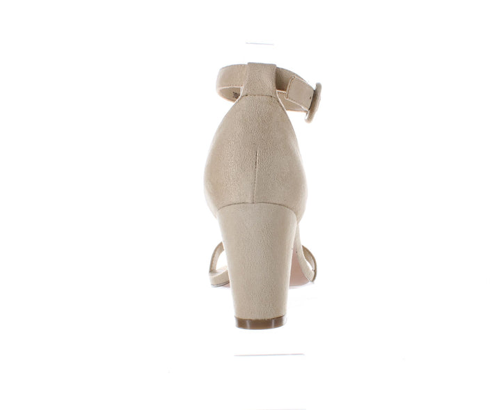 Idifu Beige Womens Ankle Strap Sz 9