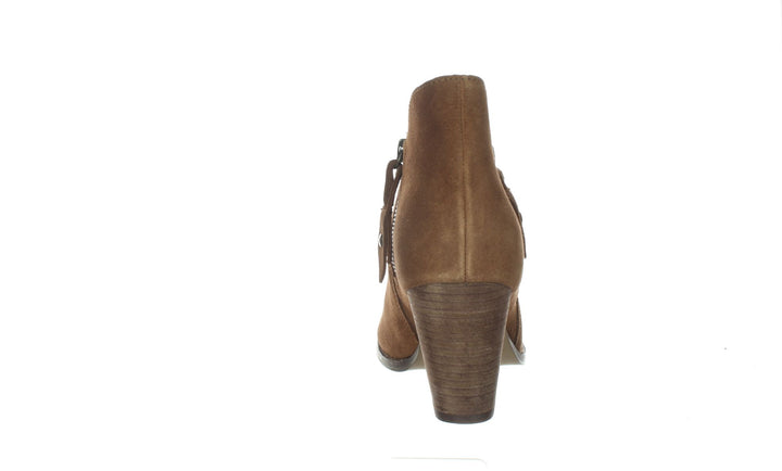 Mia Brown Womens Open-Toe Booties Sz 6.5